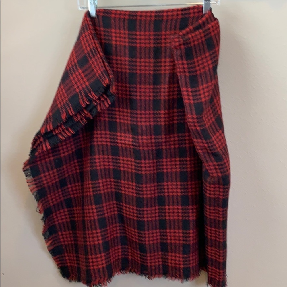 Red and black plaid scarf